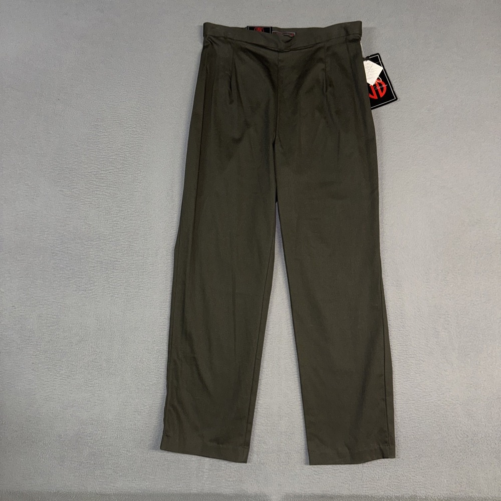 Classics Bill Blass Pants Womens 8 Gray Straight Pleated Side Zip Twill NWT New